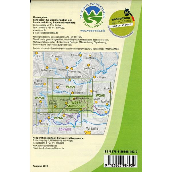 Stühlingen 1:25 000 - Wanderkarte