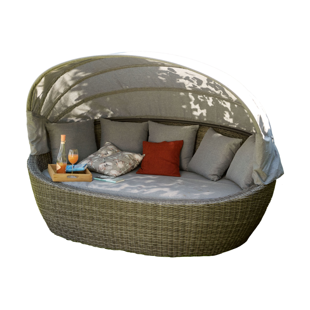 Gartenlounge Muschel Komido rund