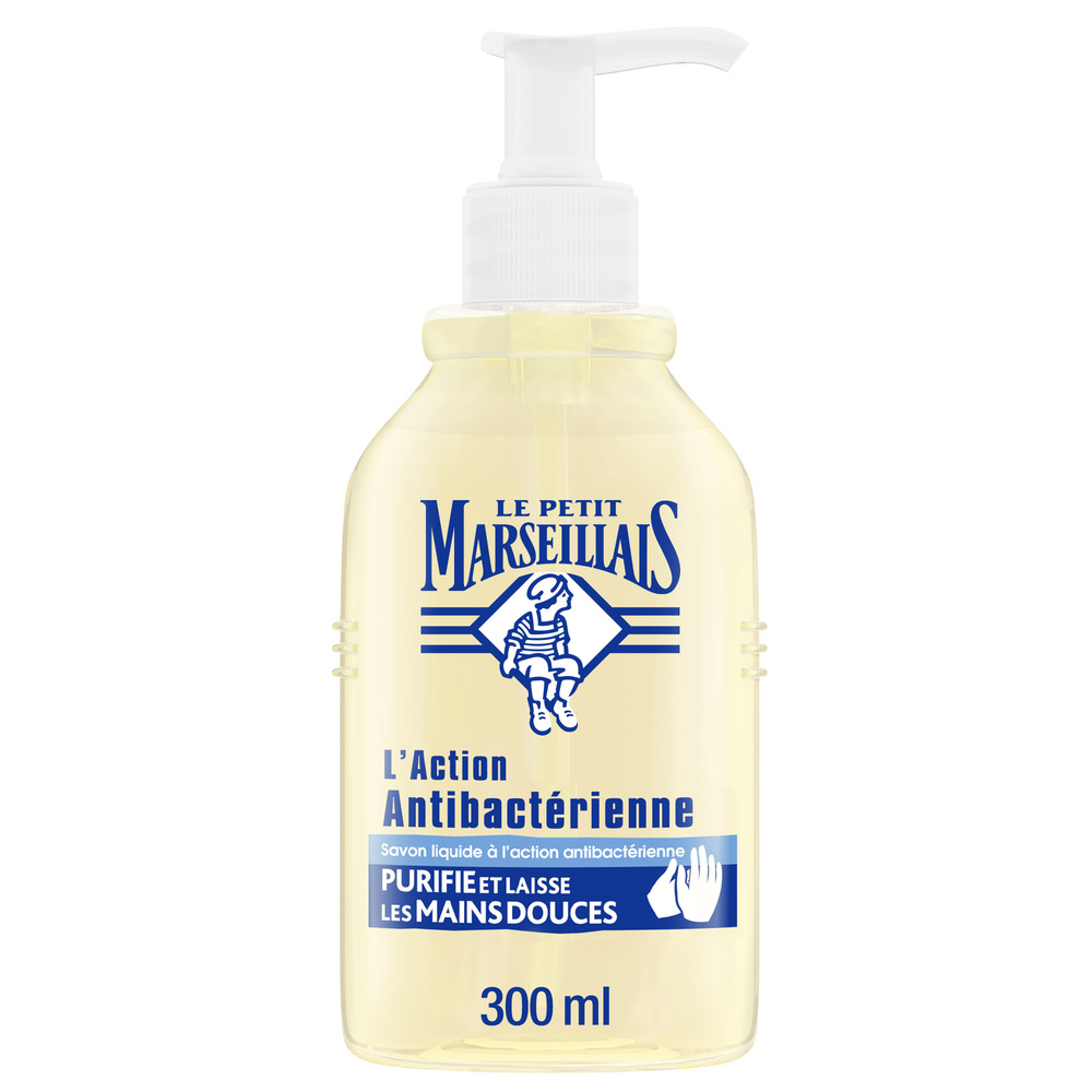le petit marseillais Savon Liquide Mains Action Antibactérienne 300 mL Savon