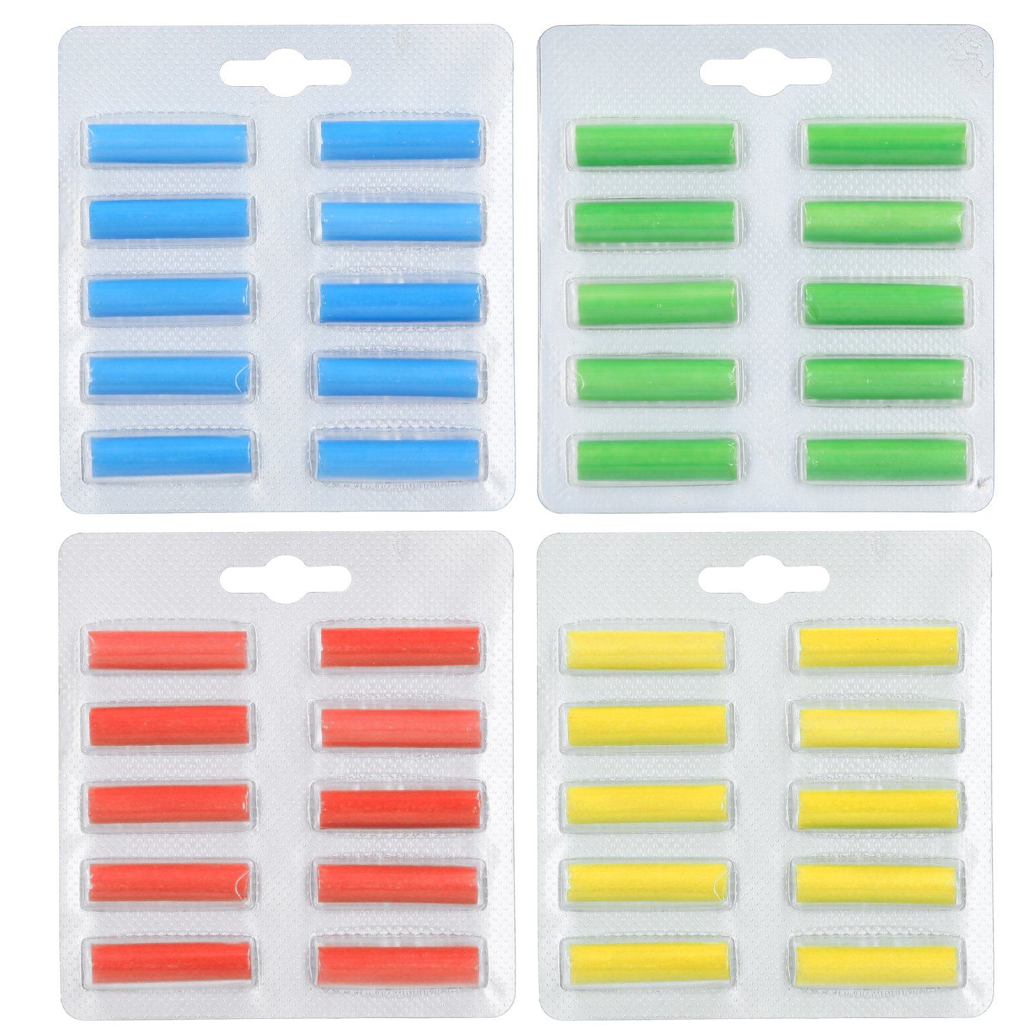 McFilter Staubsaugerbeutel - Lufterfrischer Sticks Duftsticks, passend für z.B. AEG, Miele, Vorwerk, Kärcher, Bosch, Siemens, Privileg, Phillips Staubsauger uvm., 40 St., Rot (Blumenwiese) Gelb (Lemon) Grün (Waldduft) Blau (Meeresbriese)