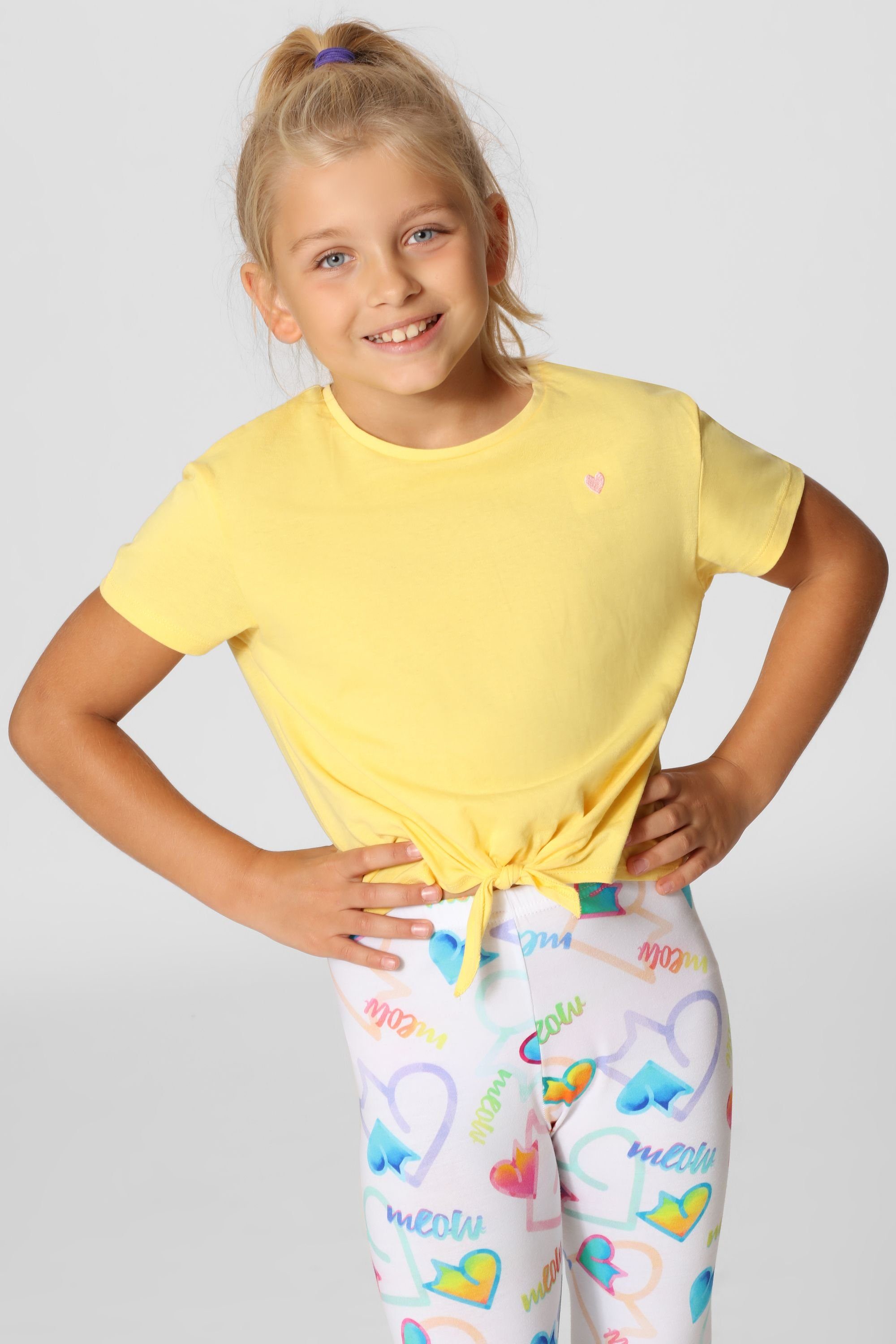 Merry Style Leggings Mädchen Lange Leggings aus Baumwolle MS10-337 (1-tlg) elastischer Bund