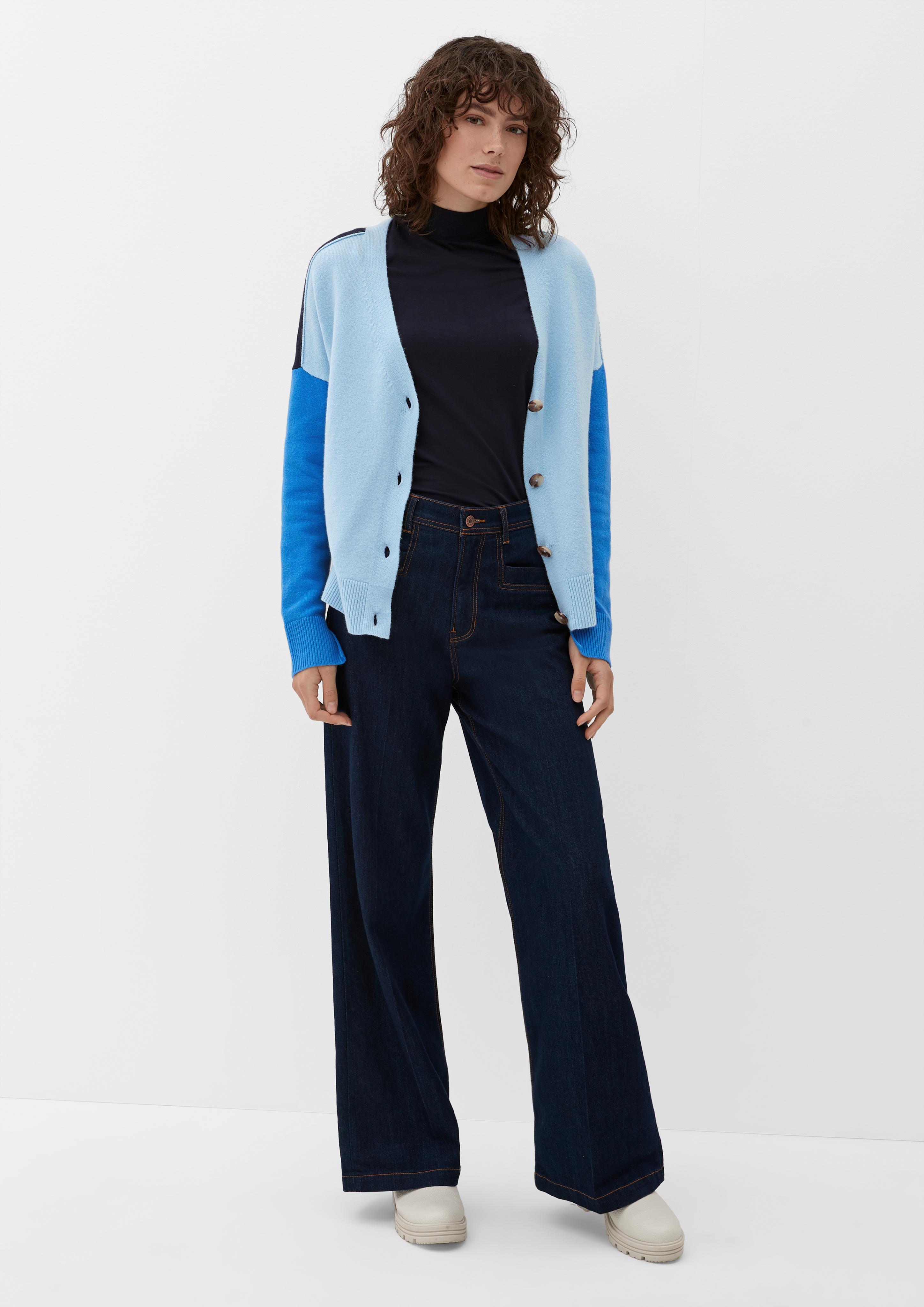 Strickjacke in Colour Blocking-Optik  2127211-59X8