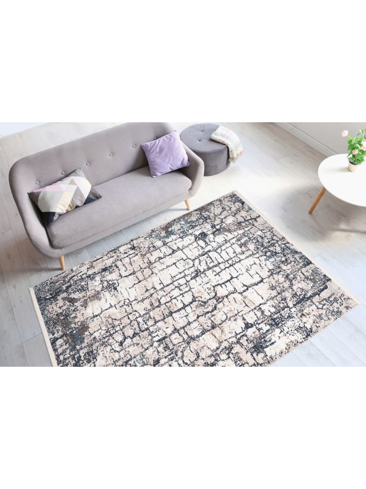 Kayoom Teppich Jessy in Grau / Blau günstig kaufen