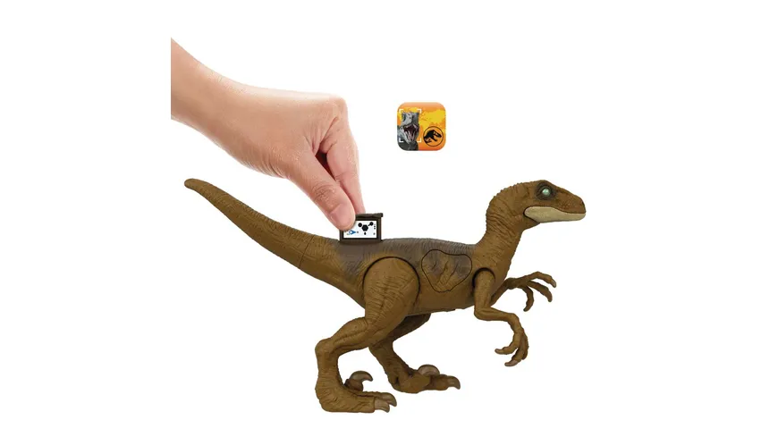 Jurassic World Epic Attack, Ford Explorer + Velociraptor mit Licht, Sound