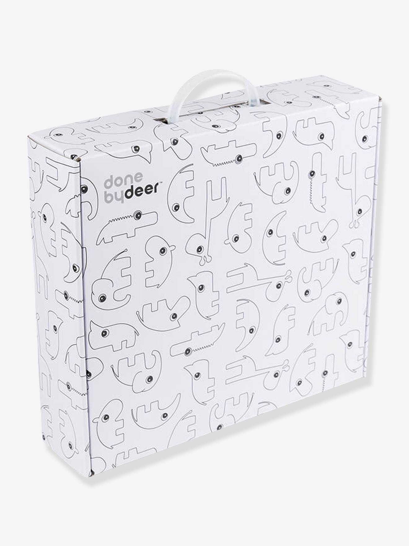 Coffret repas 4 pièces DONE BY DEER Goodie Box Stick&Stay en silicone bleu/gris/vert