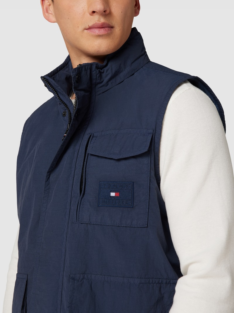 Weste mit Label-Patch in marineblau