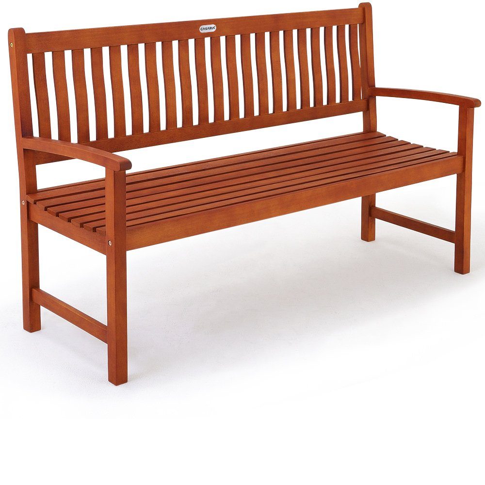 Deuba Gartenbank Maxima, Wetterfest Eukalyptus Holz FSC® 152x55x90cm 395kg Belastbarkeit