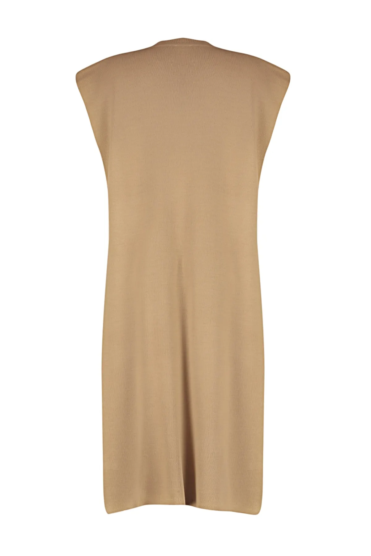 Trendyol Modest  Langer Strickpullover mit beigem Seitenband und detailliertem Detail TCTAW24UV00025