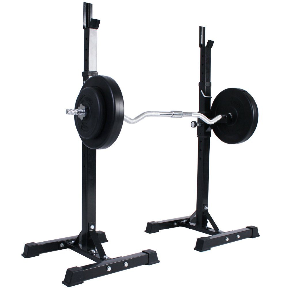 Physionics Langhantelstange Langhantelablage - bis 300 kg, Zwei Ablagen, 12/6 fach verstellbar, (1-tlg)