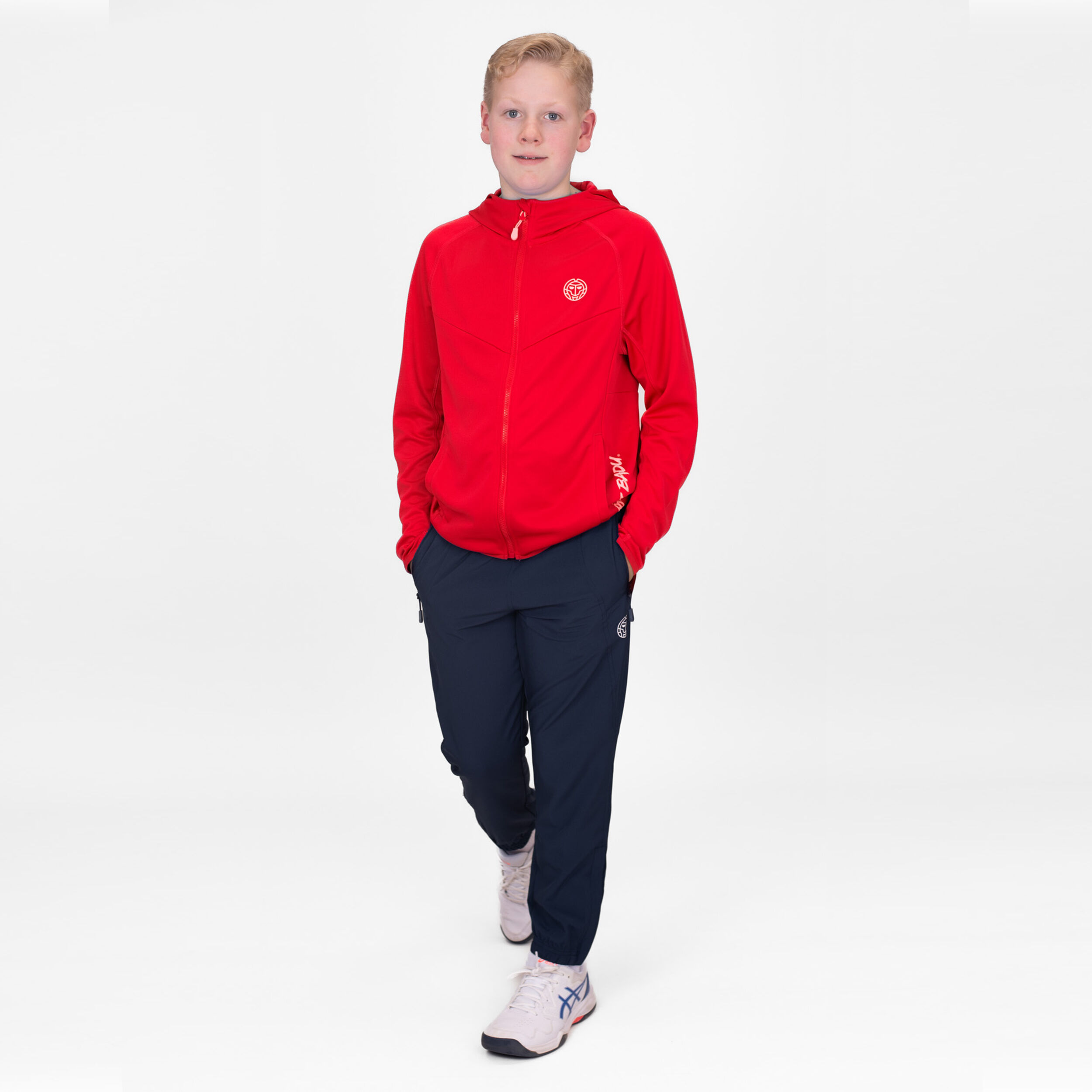 Crew Hood Trainingsjacke Jungen - Rot