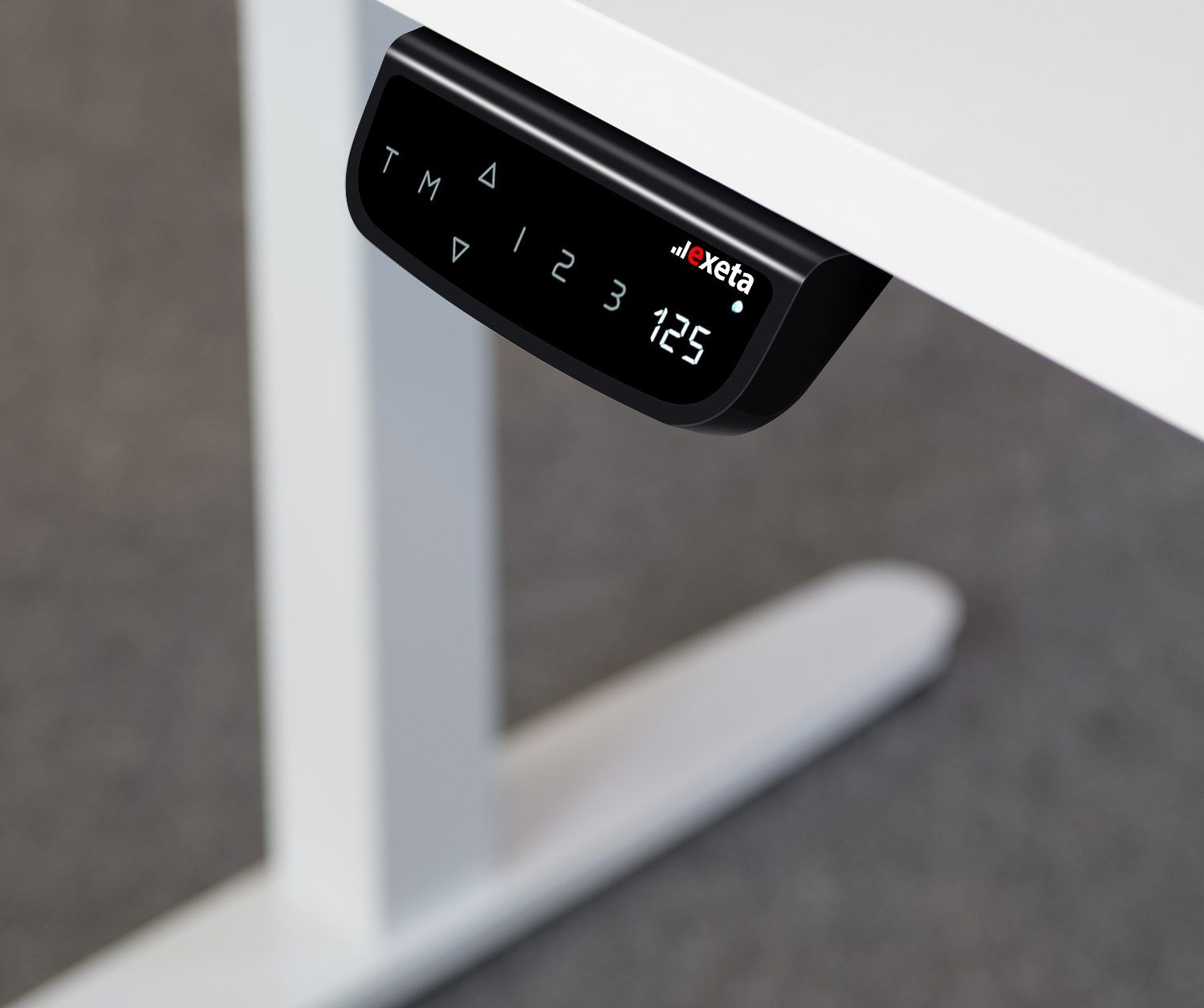 exeta Schreibtisch Exeta ergoPRO Elektrisch höhenverstellbarer Schreibtisch mit 2 Motoren, elektrische Höhenverstellung von 63cm bis 125cm,flexible Gestellbreite