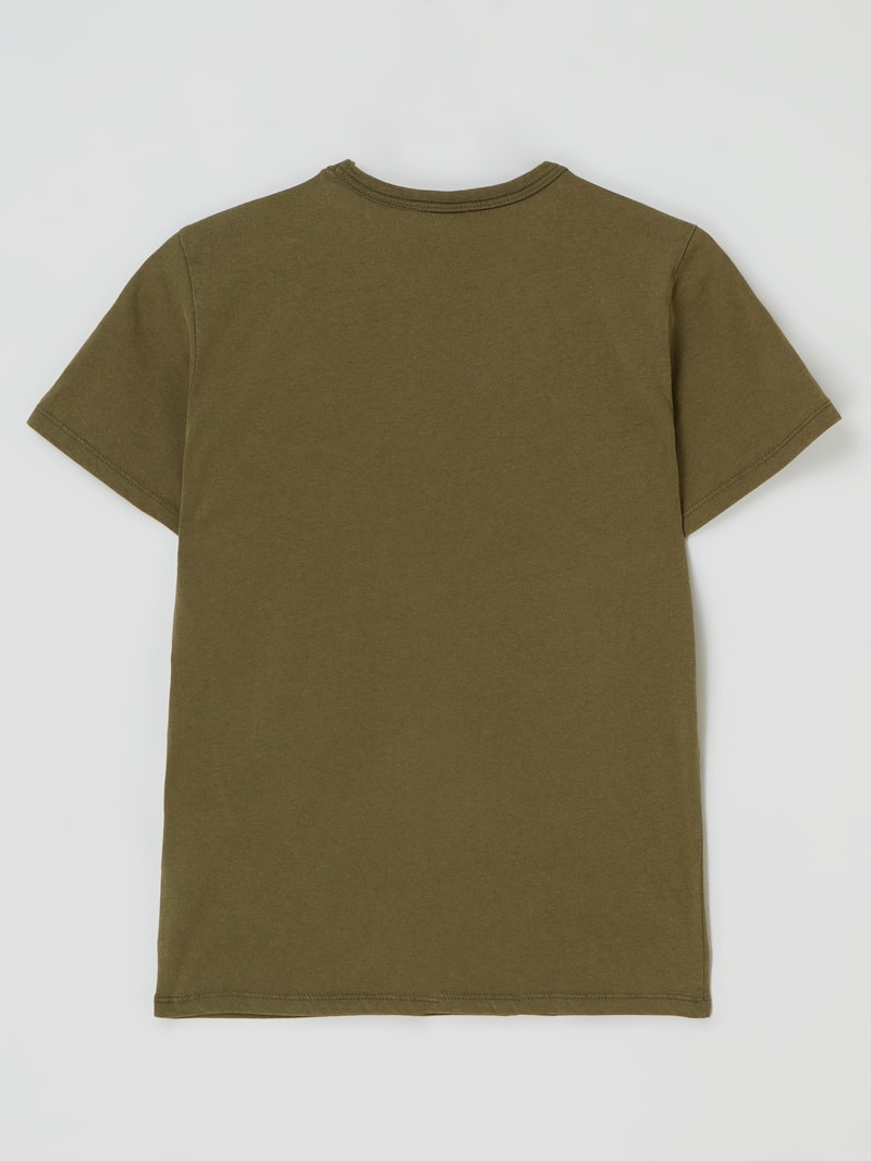 T-Shirt aus Baumwolle Modell 'Bluke' in olivgrün
