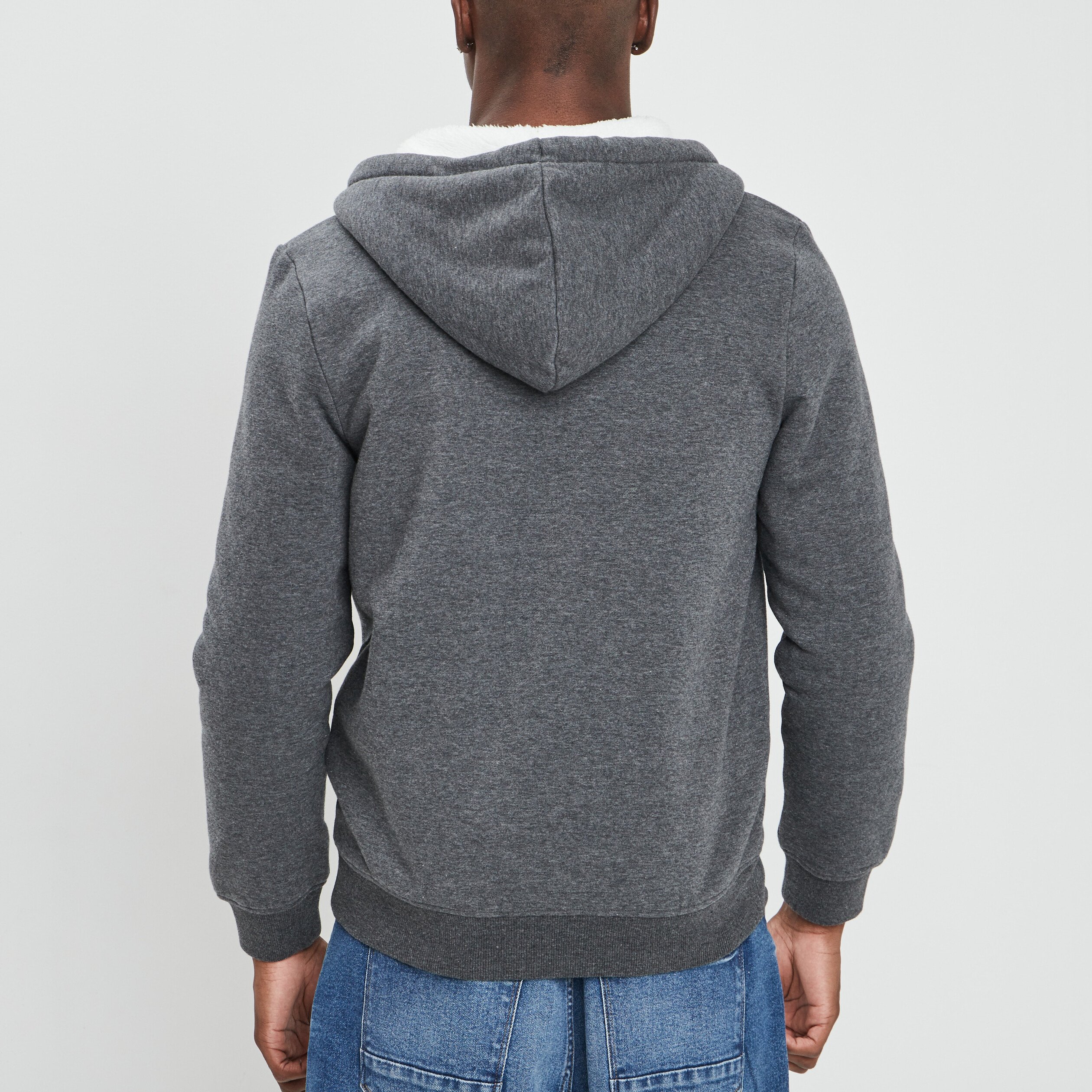Sweat zippé à capuche Creeks gris foncé homme | La Halle