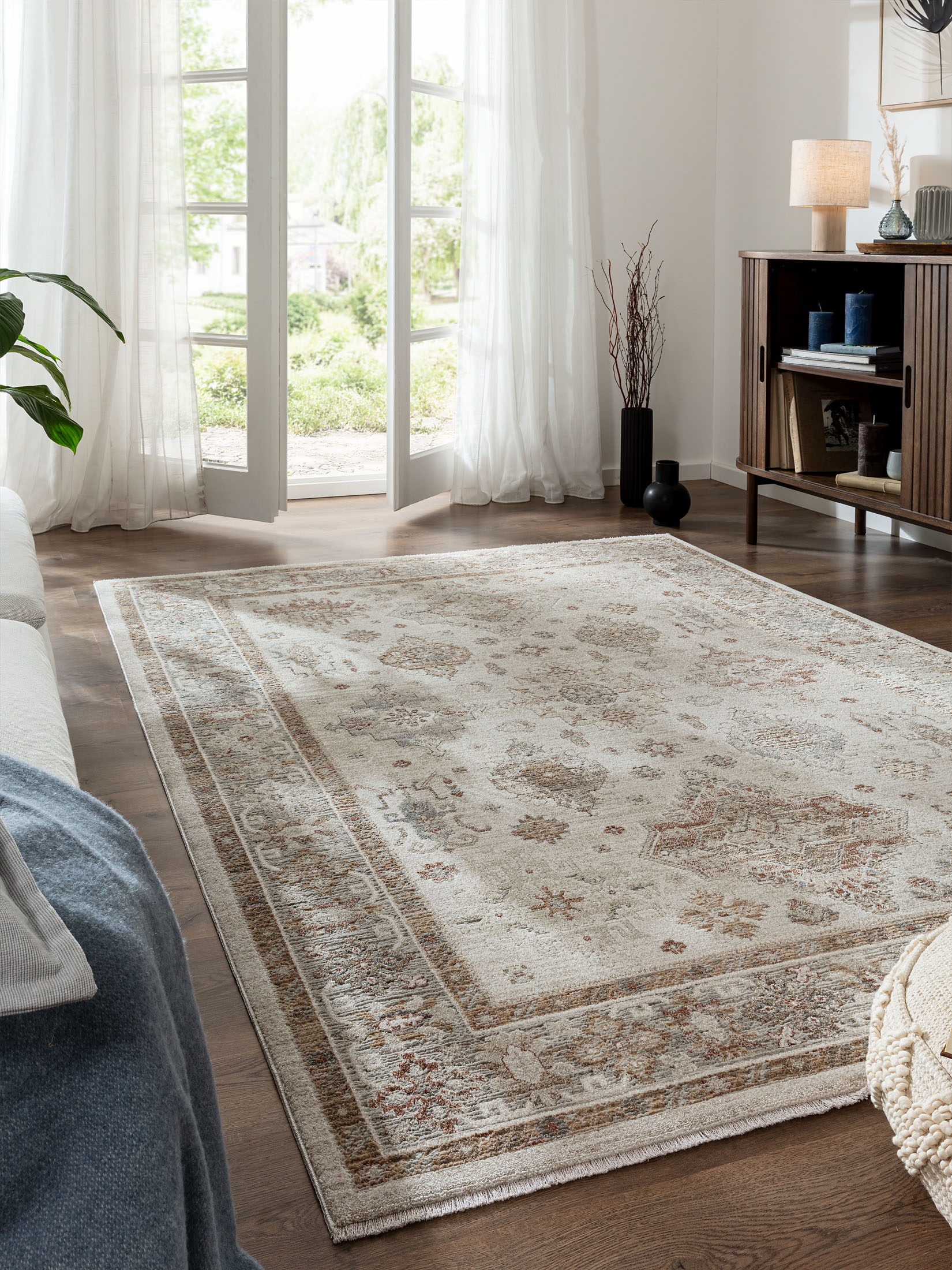 Amarat Vintage-Teppich, Creme