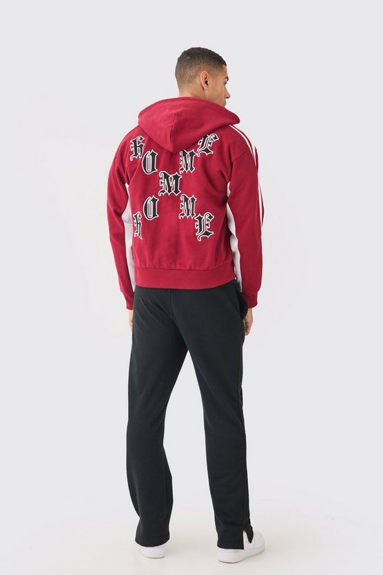 Kastige Jersey-Jacke mit Applikation