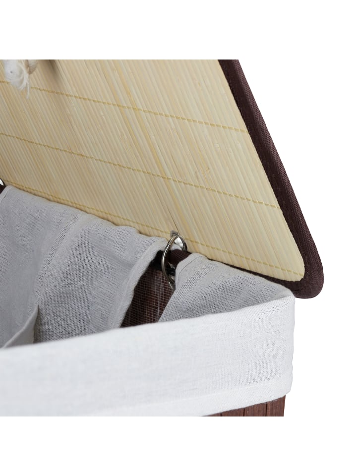 relaxdays Wäschekorb in Braun - (B)55 x (H)63 x (T)35 cm günstig kaufen onesize