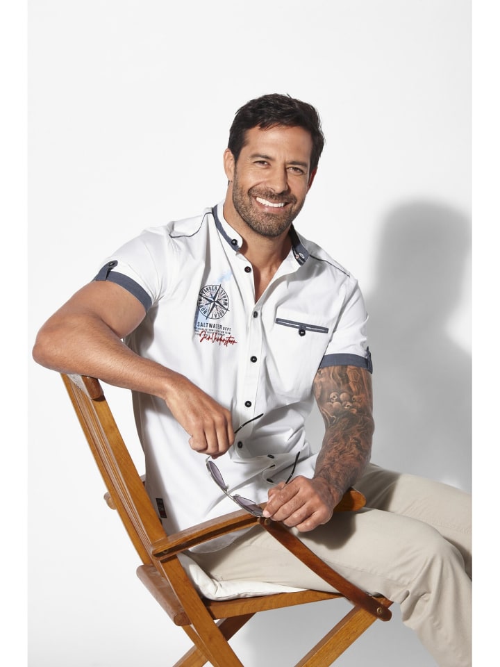 Jan Vanderstorm Kurzarmhemd BERGTHAL in weiß günstig kaufen
