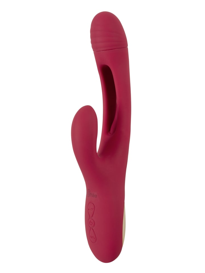 Sweet Smile Rabbitvibrator Rabbit Vibrator with G-Spot Stimulation in rot günstig kaufen 24 cm