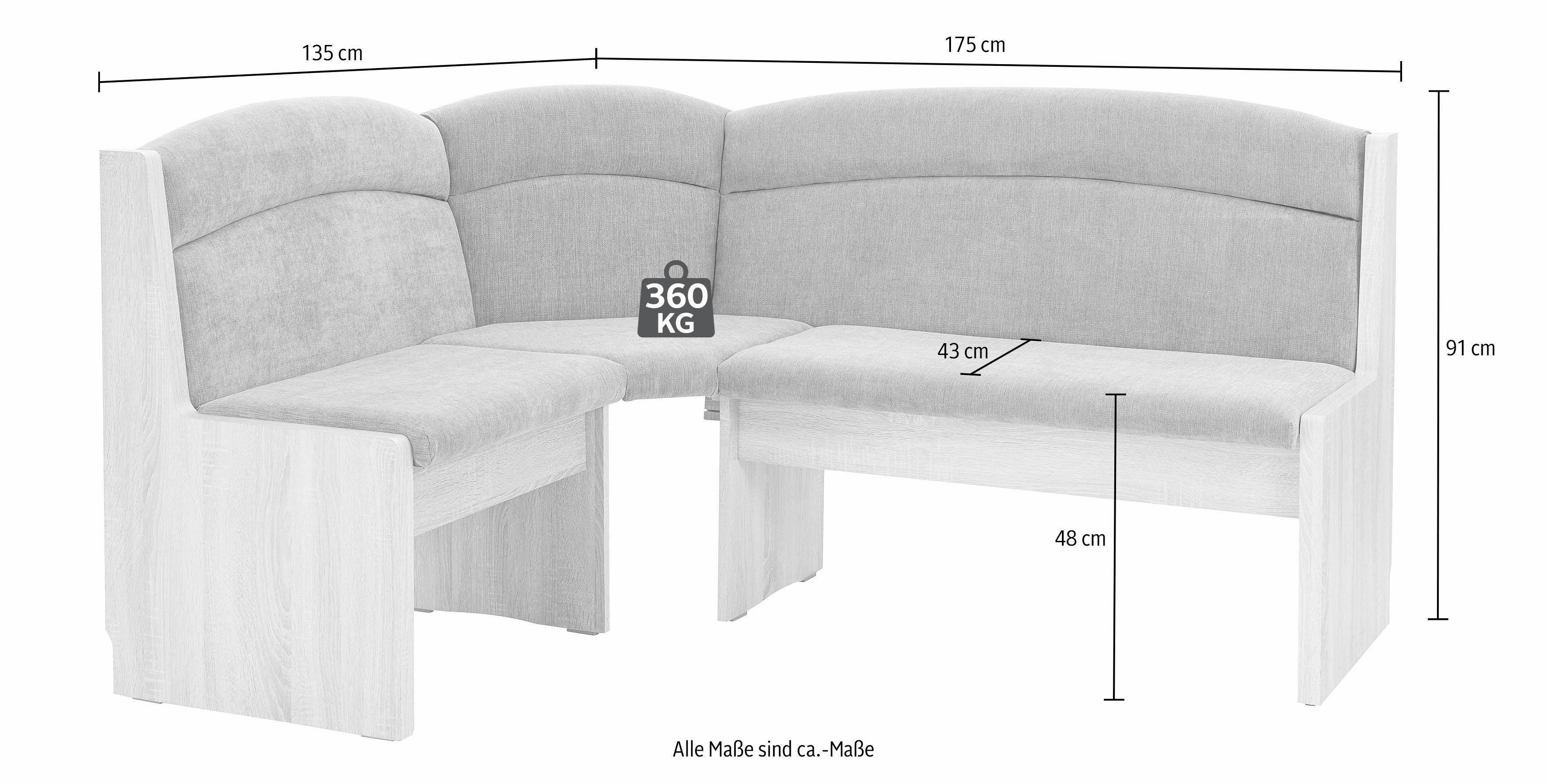 INOSIGN Eckbankgruppe Moldau, (Set, 4-tlg)