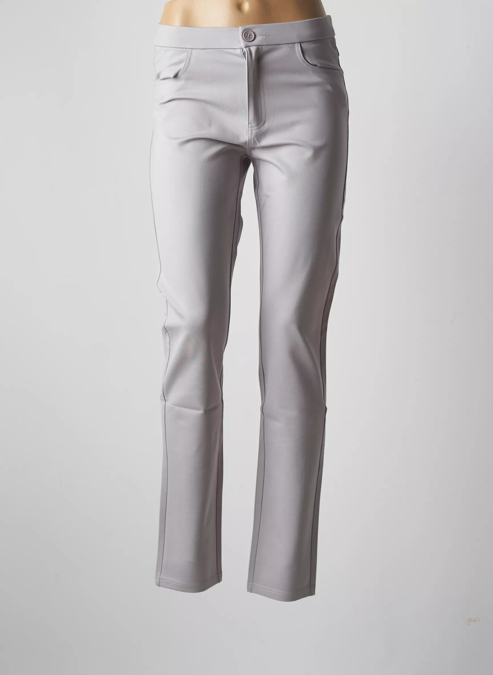 Youline Pantalons Slim Femme couleur gris