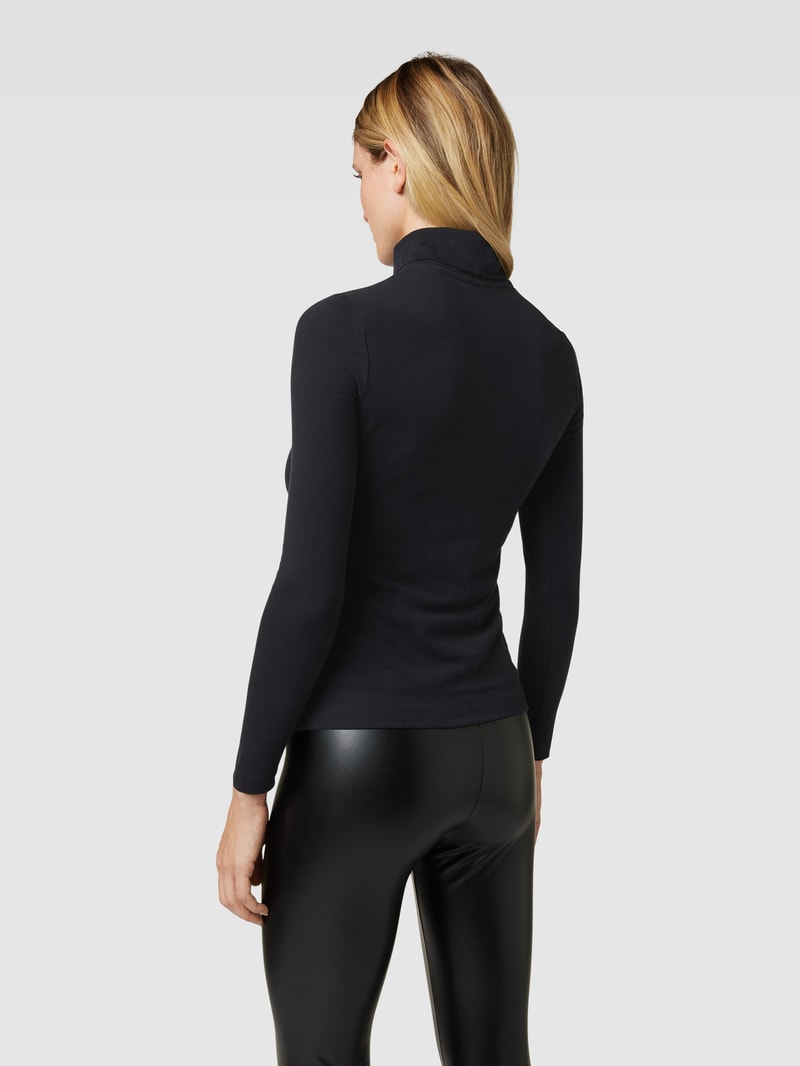 Longsleeve mit Rollkragen in schwarz