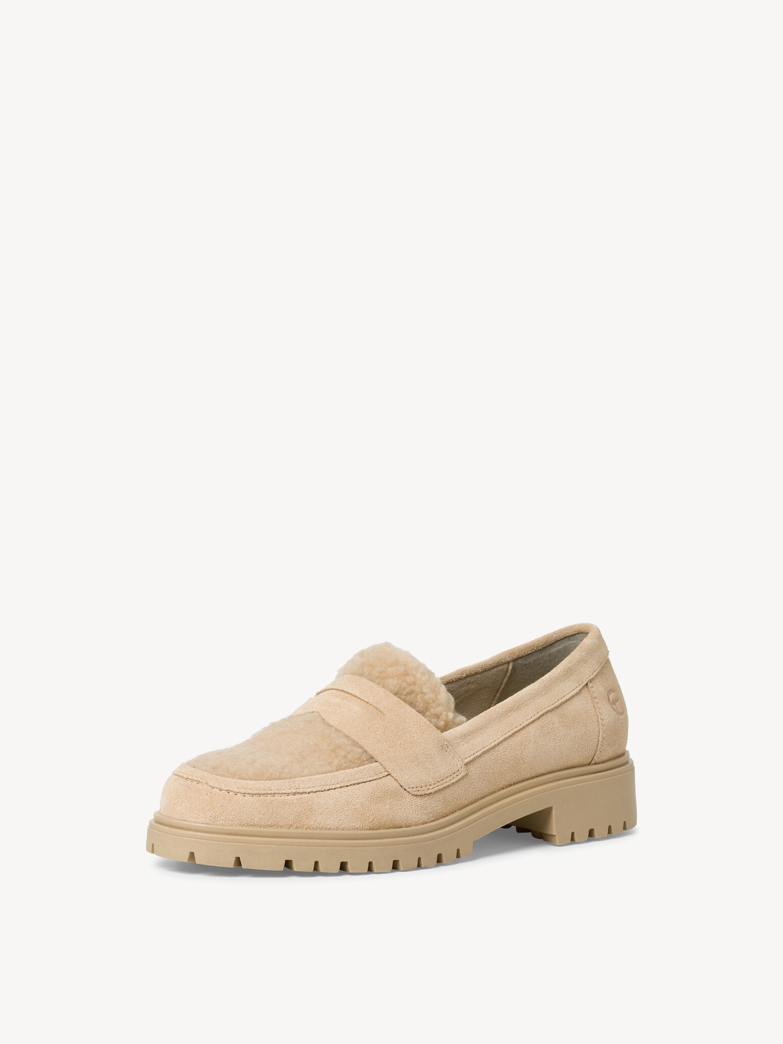 Slipper en cuir - beige