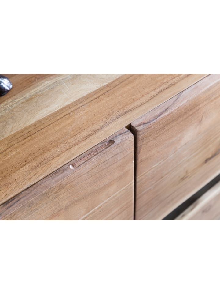 KADIMA DESIGN Sideboard 148 x 85 x 43 cm Massiv-Holz Natur Baumkante Anrichte günstig kaufen onesize