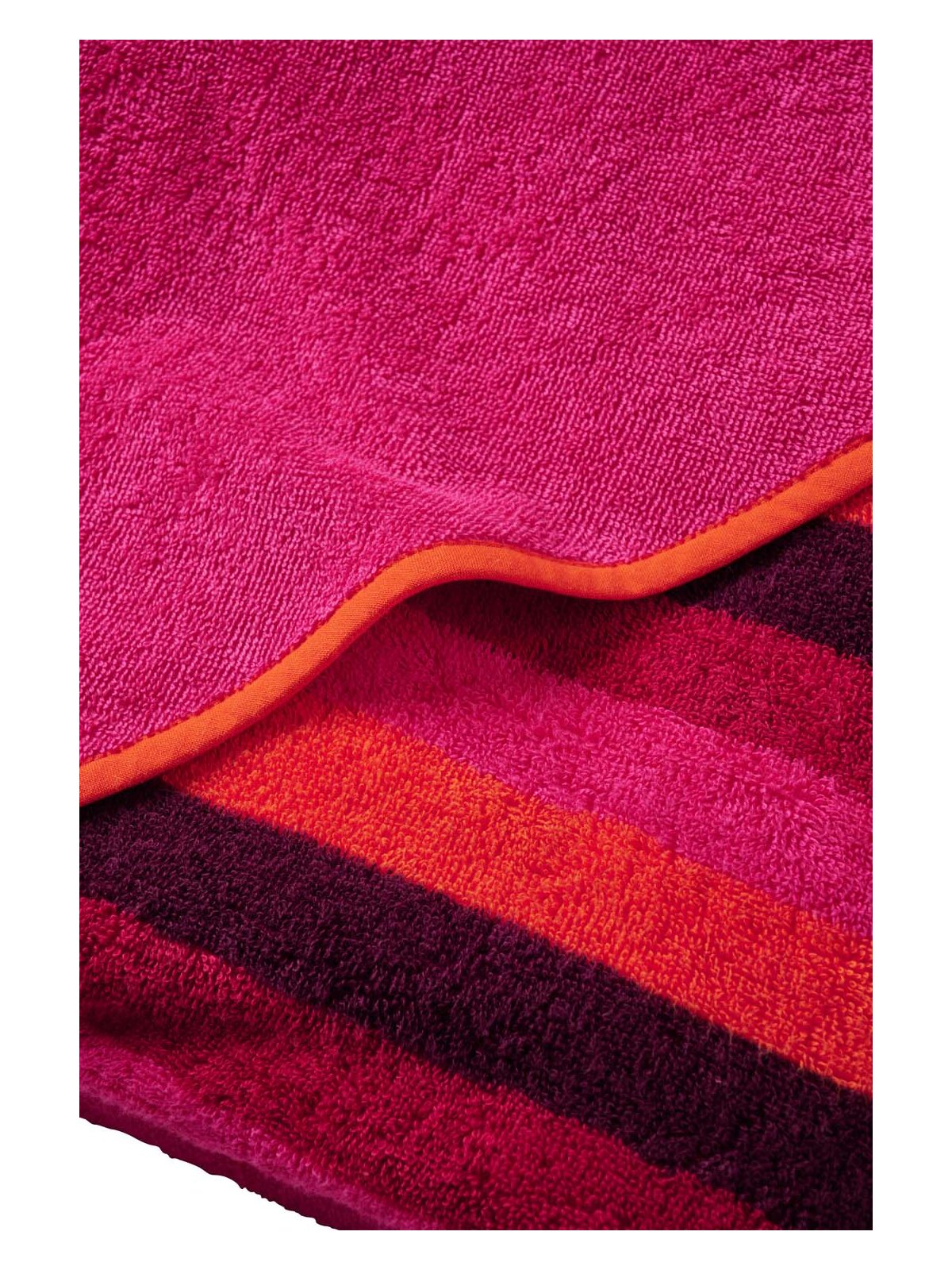 Jako-O Kapuzentuch 140 x 140cm, fuchsia gestreift