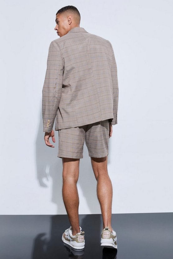 Kastiger karierter Oversize Blazer