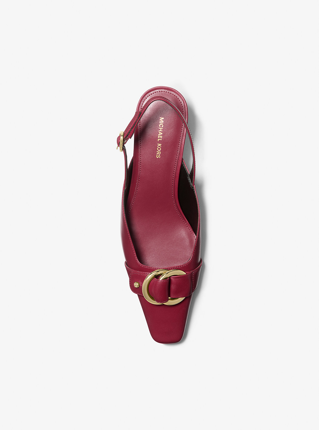 Jaden Slingback Kitten Pumps i skinn – MULBERRY