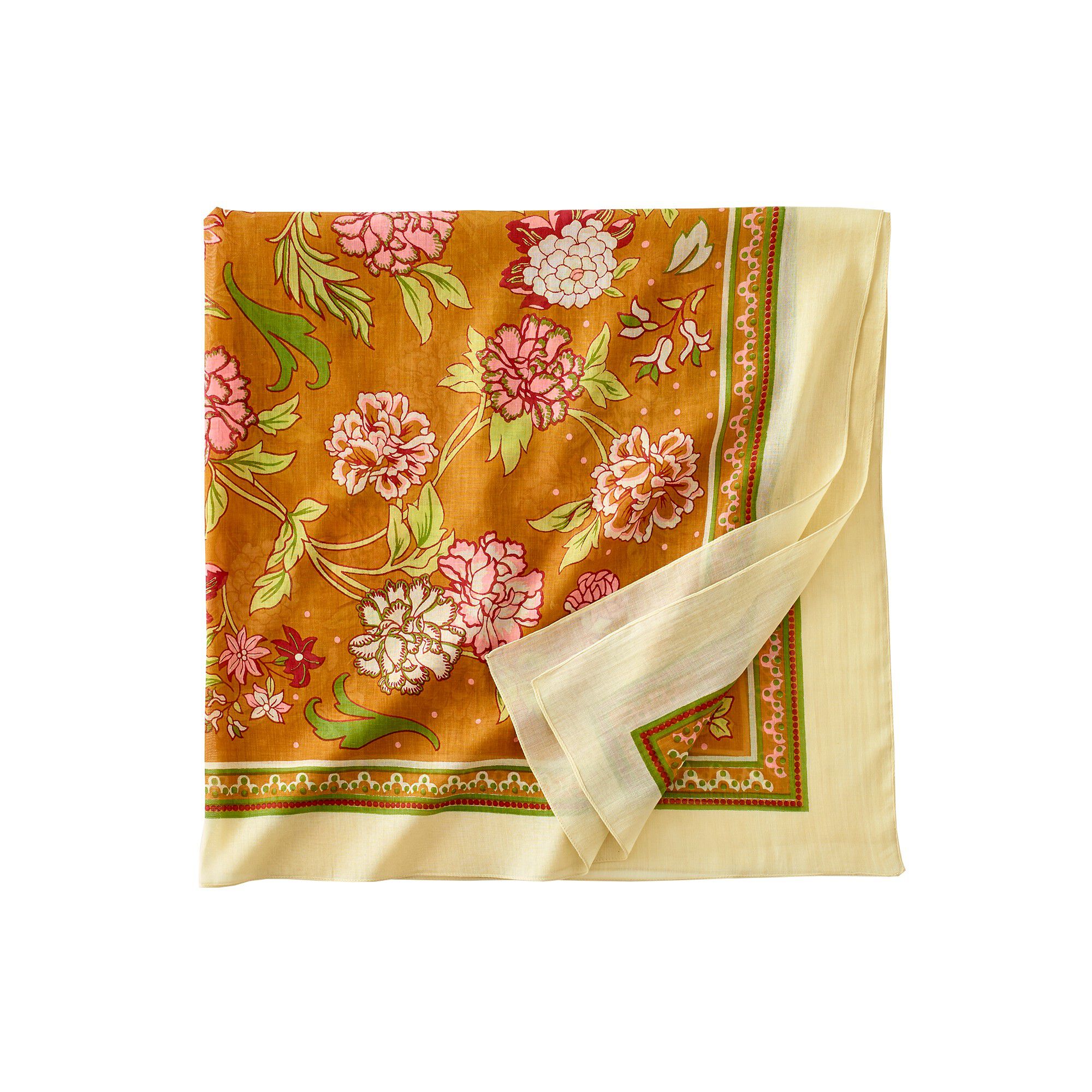 Grand foulard imprimé pivoine