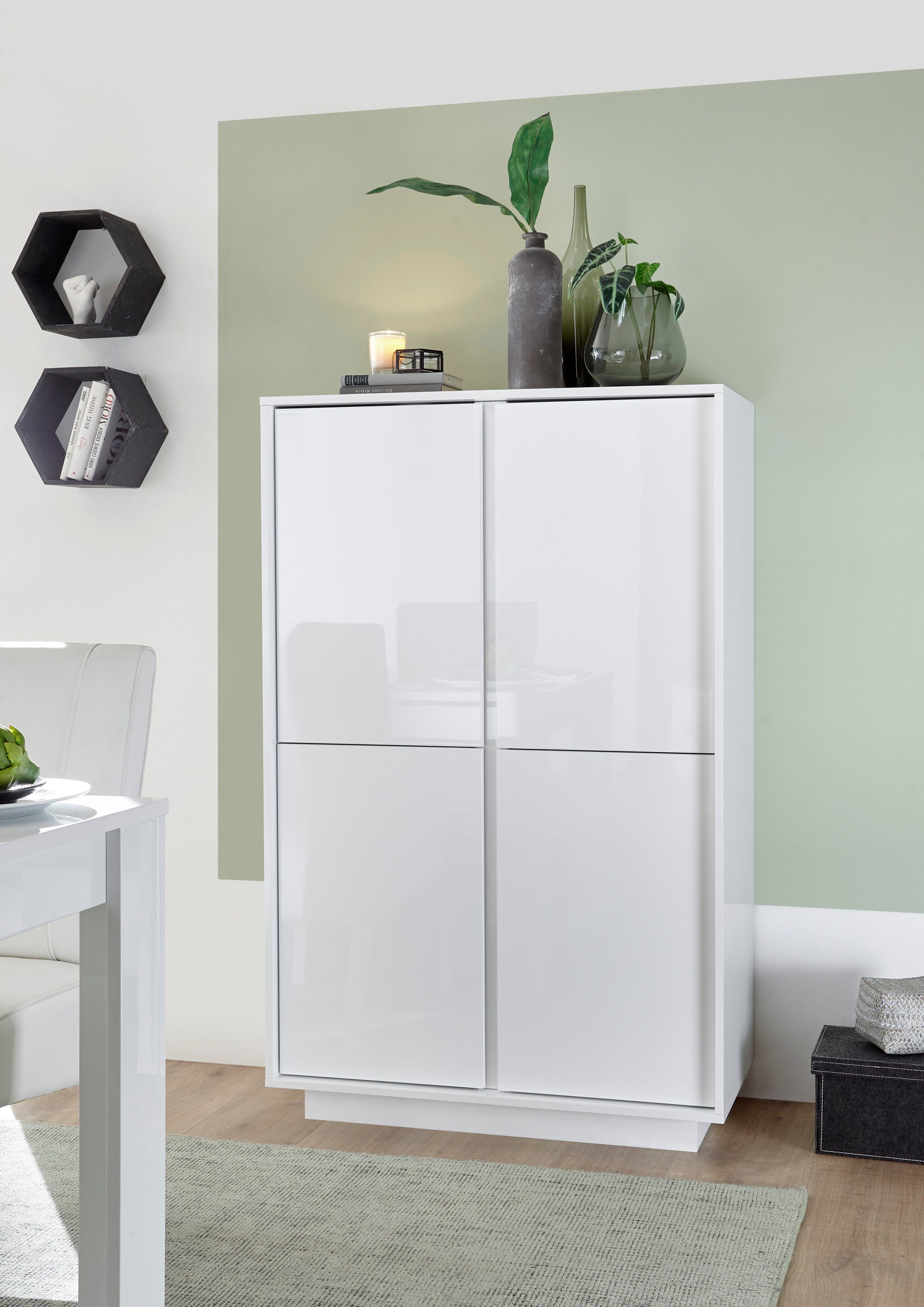 LC Highboard Ice, grifflos