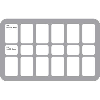 Feldherr 35 mm Half-Size mit angekl. Boden FOW 12 Medium & 6 Small Bases