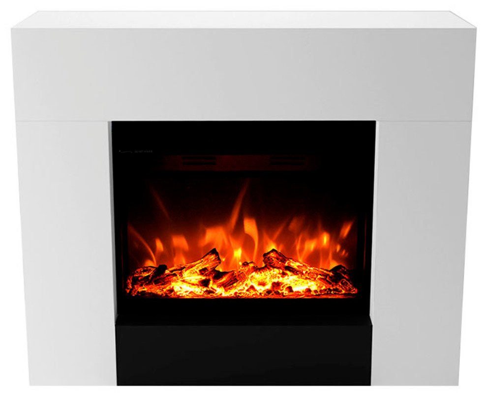GLOW FIRE Elektrokamin Metis L LED, LED Kamin mit Heizung, mit 3-fach Farbwechsler und Knisterfunktion