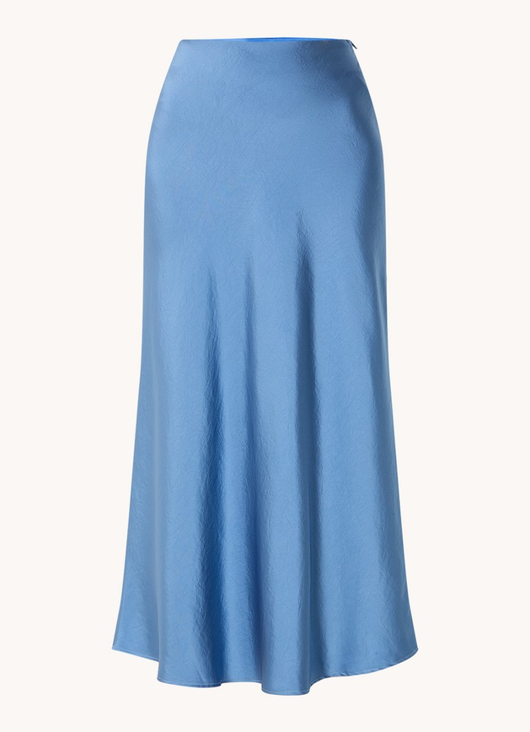 Fustă midi din satin cu talie înaltă Claudie Pierlot Sapine