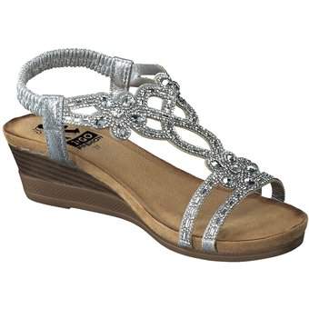 2Go Fashion Keilsandale in silber