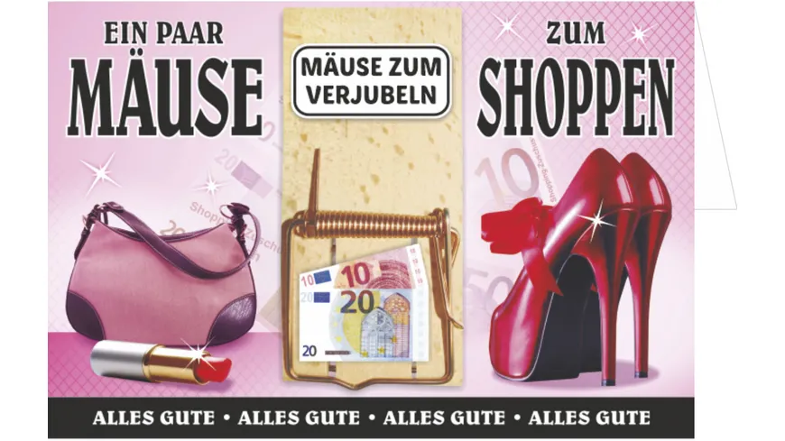 Mausefalle als Geldgeschenk - Mäuse zum Shoppen