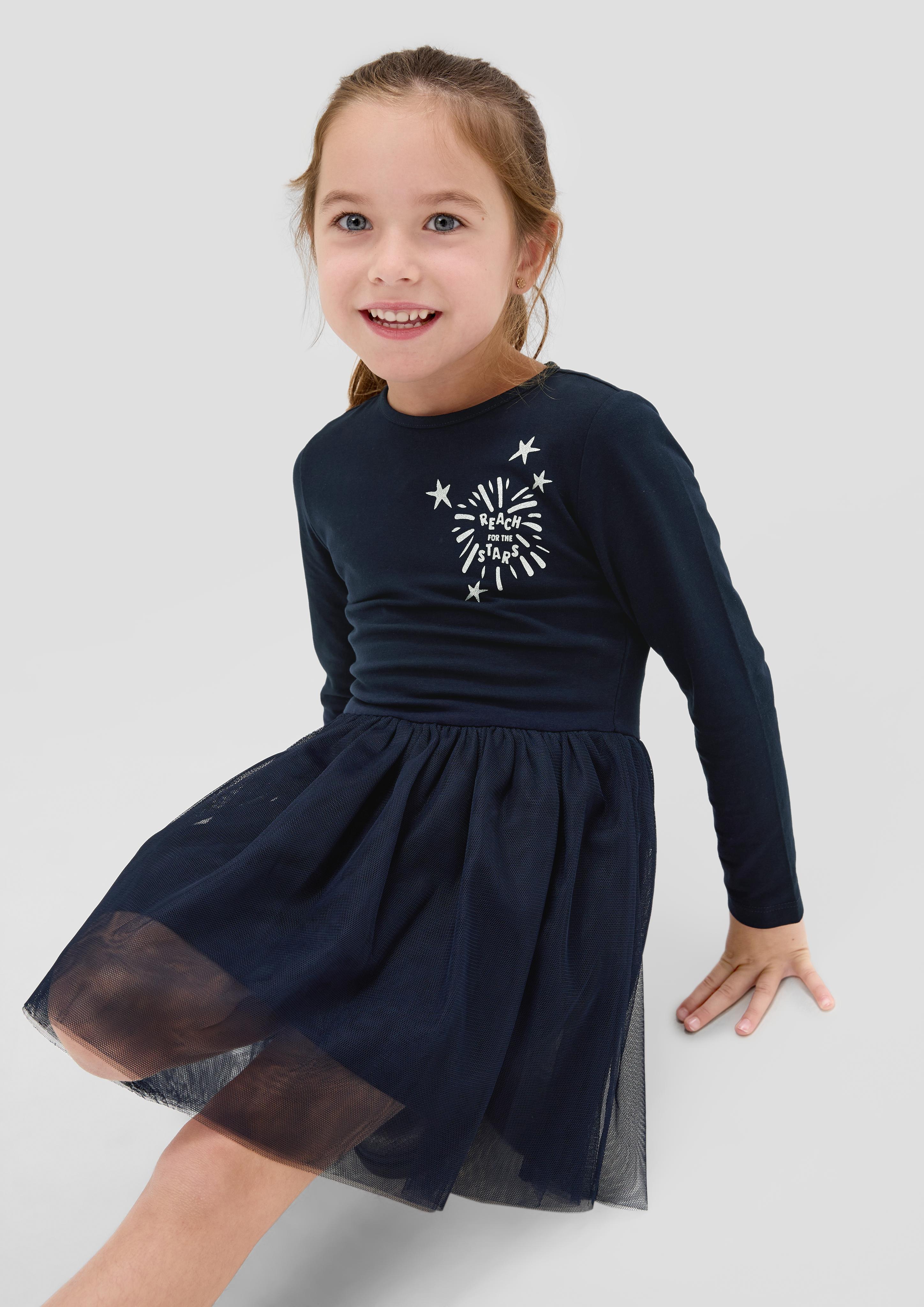 Kleid mit Mesh-Layering  2137389-5952