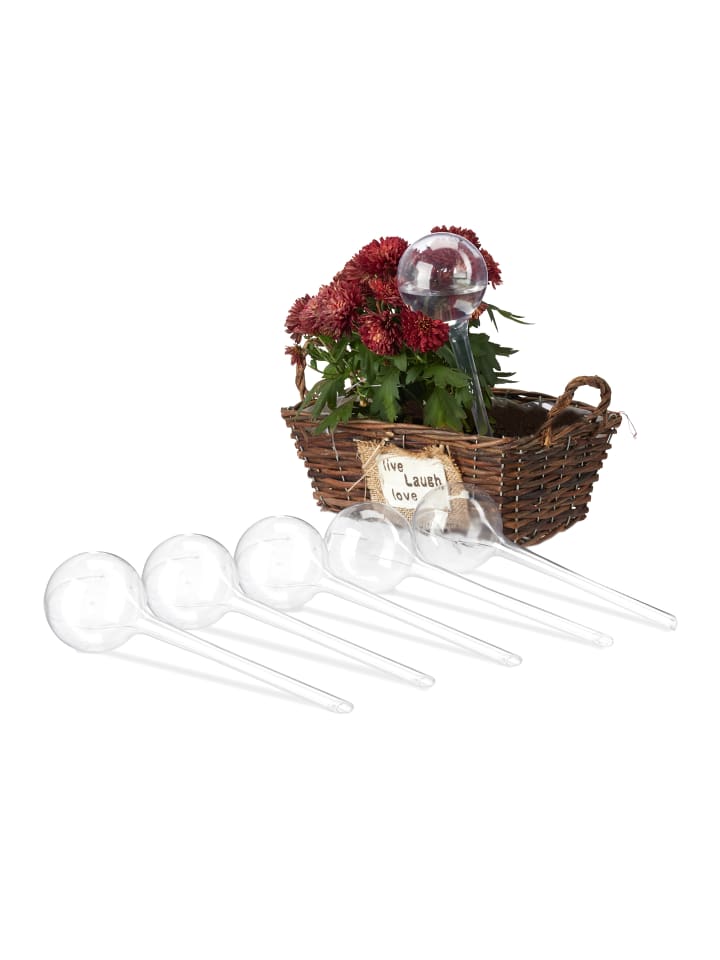 relaxdays 6x Bewässerungskugel in Transparent günstig kaufen onesize