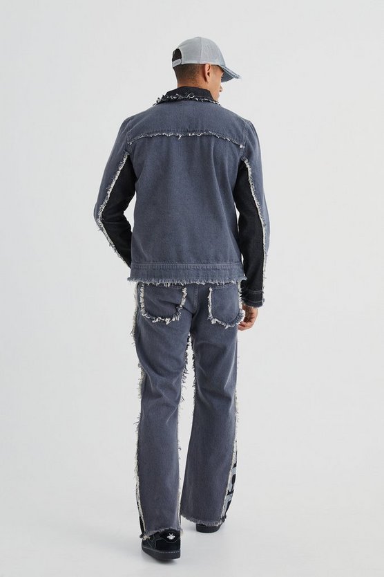 Official Jeansjacke mit Kontrast-Einsatz