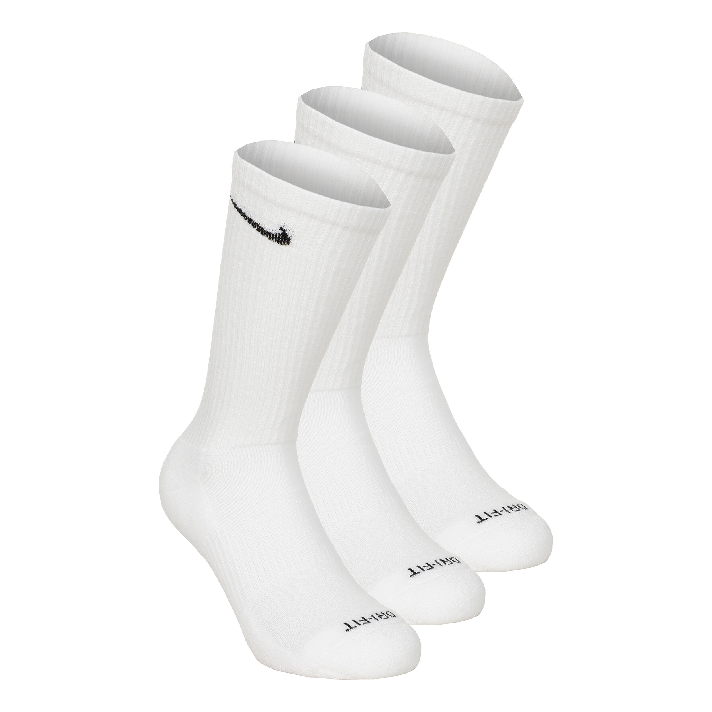 Everyday Plus Cushioned Crew Sportsocken 3er Pack - Weiß, Schwarz