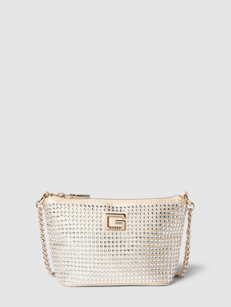 Umhängetasche mit Label-Details Modell 'GLAMOUR' in gold