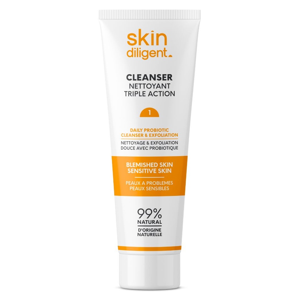 skin diligent Nettoyant Triple Action Nettoyant Exfoliant