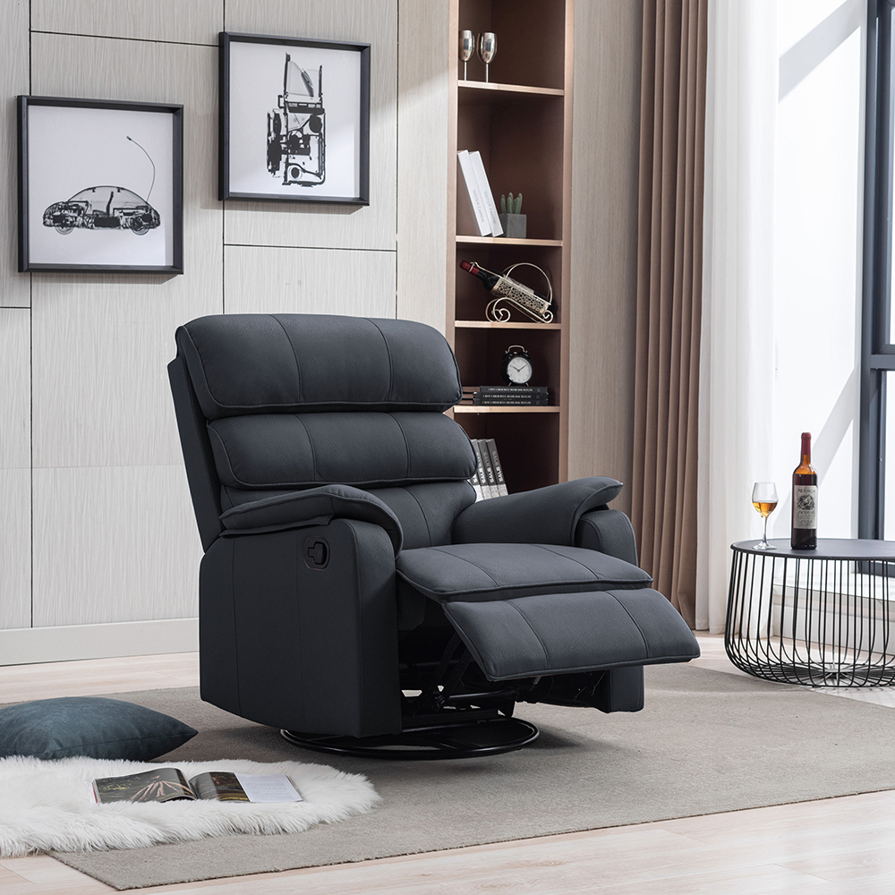 Happy Home Happy Home TV Sessel mit verstellbarer Relaxfunktion & 360° Grad Dreh- und Schaukelfunktion schwarz