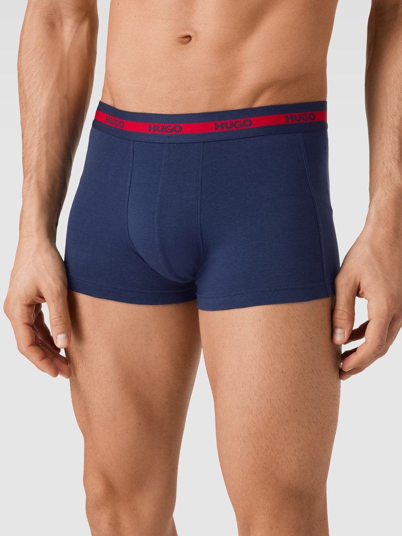 Trunks mit Logo-Bund in dunkelblau