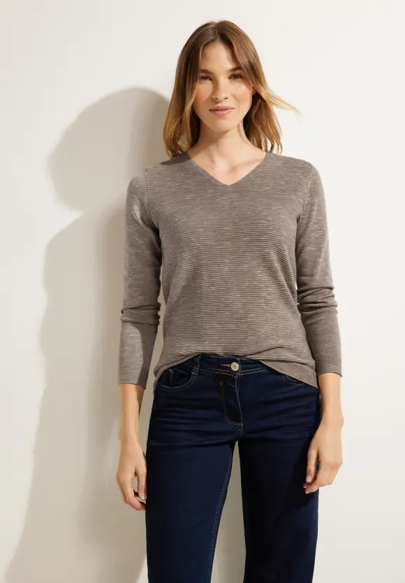 CECIL Struktur Streifen Pullover