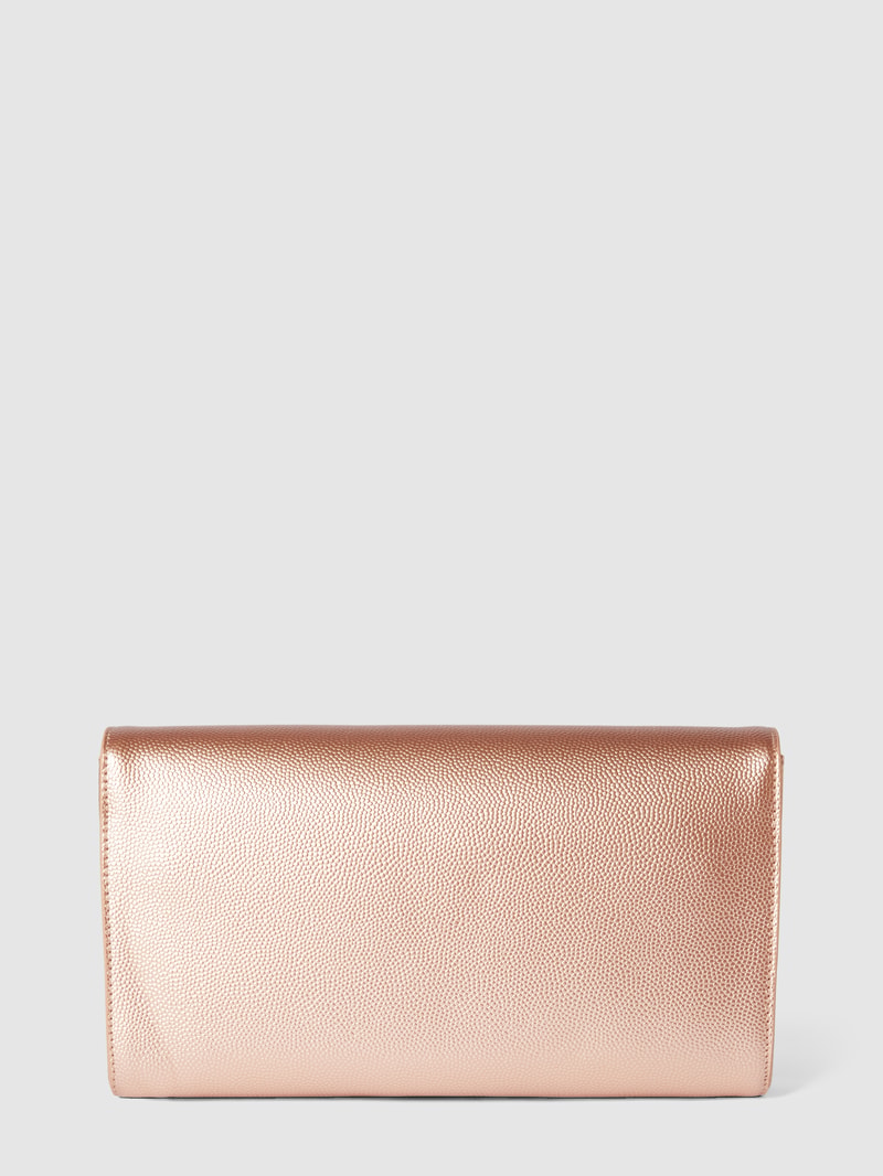 Clutch mit Label-Applikation Modell 'DIVINA' in rose gold