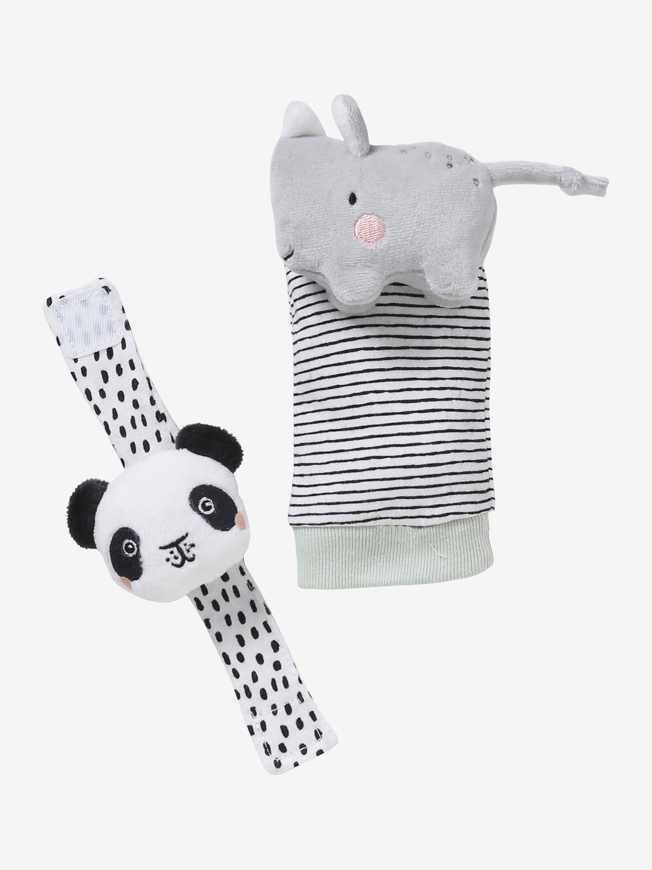 Vertbaudet Baby Rassel-Set aus Armband und Socken TANSANIA - mehrfarbig
