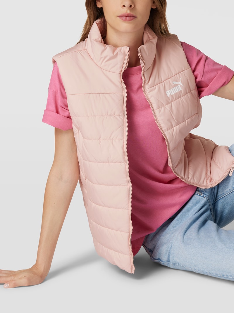Weste mit Label-Print in rosa