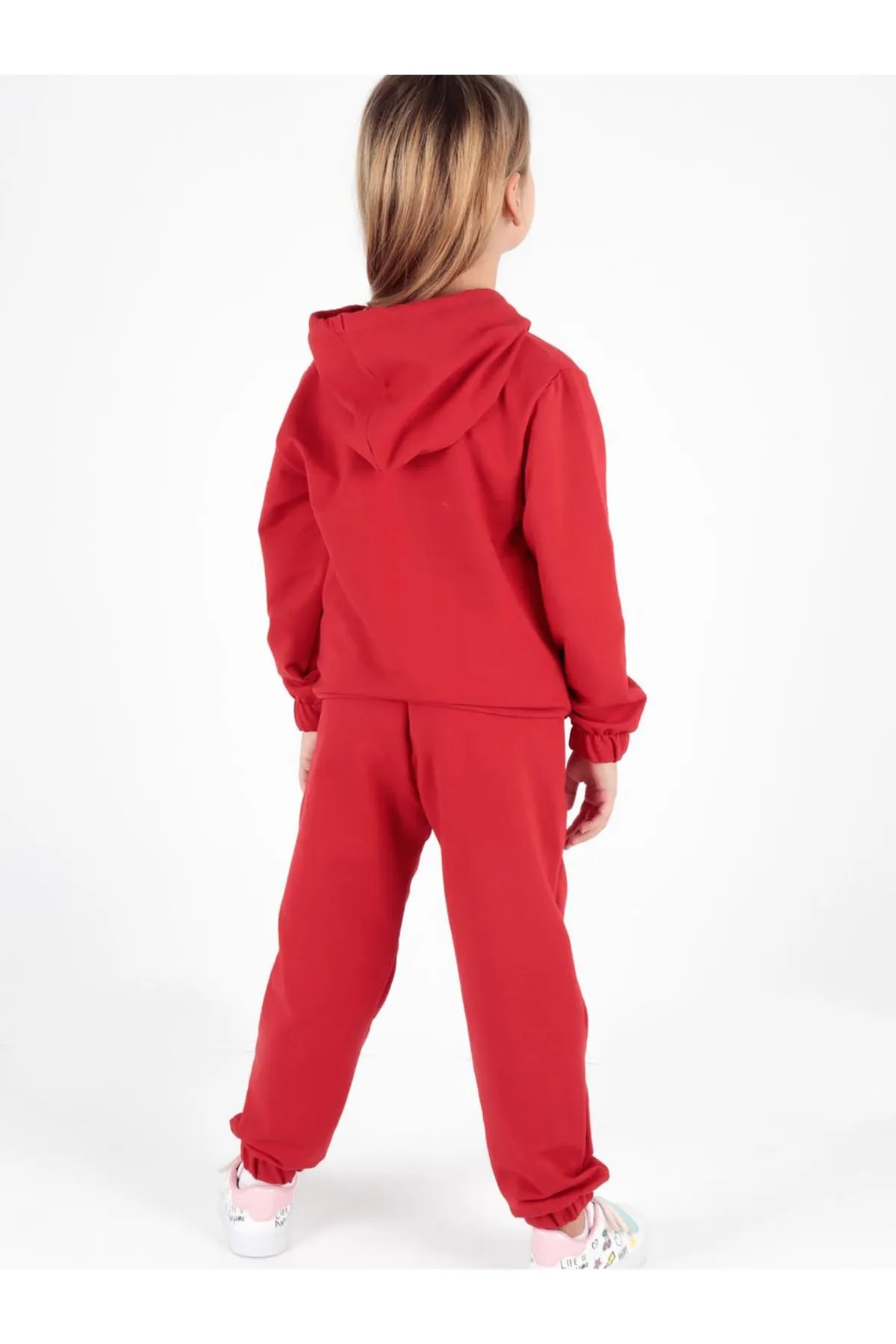 AHENGİM  Junges bedrucktes Trend-Trainingsanzug-Set für Mädchen Ak2233